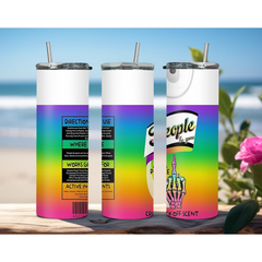Bitch Be Gone Design 20oz Stainless Steel Insulated Hot Cold Tumbler with Straw - East Coast Gifts