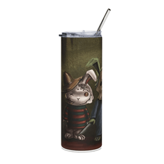 20oz Horror Bunny Tumbler Cute Killer Rabbit Stainless Steel Cup w/ Straw & Lid - East Coast Gifts