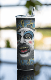 20oz Horror Clown Tumbler Captain - Inspired Stainless Steel Cup with Straw & Lid - East Coast Gifts
