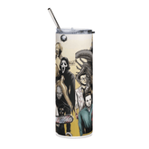 20oz Horror Villains Collage Tumbler – Slasher Movie Stainless Steel Cup & Straw - East Coast Gifts