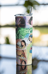 20oz Magic Warrior Princess Tumbler – Stainless Steel Cup with Straw & Lid - East Coast Gifts