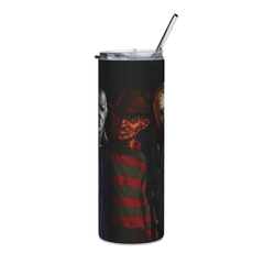 20oz Slasher Legends Tumbler – Freddy Jason Chucky Leatherface Michael Myers Cup - East Coast Gifts