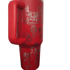 40oz Cartoon Bluey Engraved Tumbler – Stainless Steel Travel Mug - East Coast Gifts