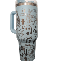 40oz Gaming Inspired Engraved Tumbler – Stainless Steel Travel Mug - East Coast Gifts
