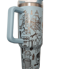 40oz Gaming Inspired Engraved Tumbler – Stainless Steel Travel Mug - East Coast Gifts