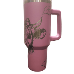 40oz Stanley - Style Highland Cow Engraved Tumbler Custom Reusable Mug 9 Colours - East Coast Gifts