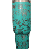40oz Stanley - Style Horror Engraved Tumbler – Stainless Steel Travel Mug - East Coast Gifts