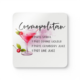 Drink Coaster Bar Kitchen cocktail recipe single or complete set of 16