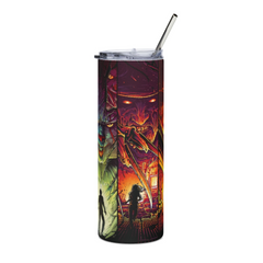 Neon Horror Icons Tumbler 20oz – Freddy Jason Pinhead Michael Myers Cup