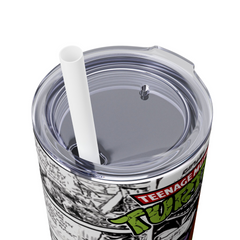 TMNT Donatello Tumbler – 20oz Comic Book Skinny Cup – Retro Ninja Fan Gift