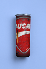 Custom Ducati 20oz Tumbler Travel Coffee Mug straw Truck Car Enthusiasts
