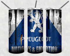 Custom Peugeot 20oz Tumbler Travel Coffee Mug with straw