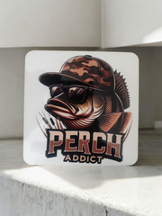 Fishing Addict Funny Fishing - drink coaster gift Bait Net Lure Gift for Him