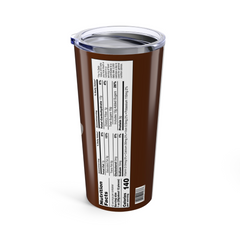 M&M Chocolate Inspired 20oz Travel Coffee tumbler Mug with straw