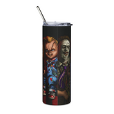 20oz Slasher Legends Tumbler – Freddy Jason Chucky Leatherface Michael Myers Cup
