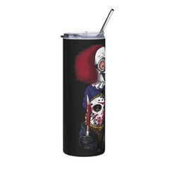 20oz Horror Icons Tumbler Cute Scary Clown, Jason, Freddy, Pinhead, Leatherface