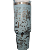 40oz Gaming Inspired Engraved Tumbler – Stainless Steel Travel Mug