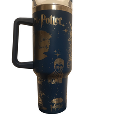 Wizard 40oz Stainless Steel Tumbler – Engraved Stanley-Style Mug