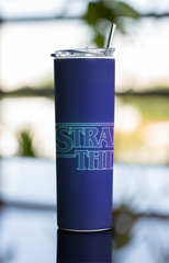 Stranger Things Blue Logo Tumbler – 20oz Insulated Cup with Lid & Straw