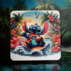 Stitch Disney Coasters set of 4 wooden Coasters Perfect Gift Angel and Stitch