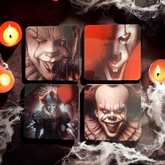 Halloween Clown Pennywise set of 4 Coasters Horror movie