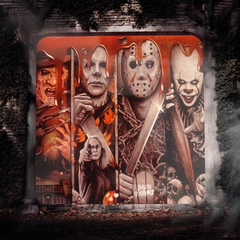 Halloween Horror Movie coaster set of 4