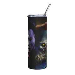 20oz Horror Legends Skinny Tumbler Freddy, Jason, Pennywise, Michael Myer Mug