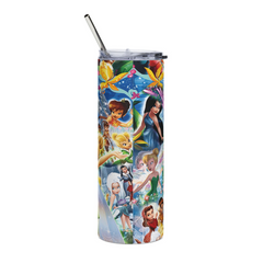 Tinker Bell 20oz Skinny Tumbler - Fairies Magic Cup for Girls & Fans Gift