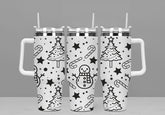 Snowman Tree & Candy Cane 40oz tumbler