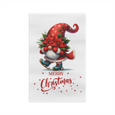 Skating Gnome Christmas Towel – Whimsical Holiday Kitchen Decor