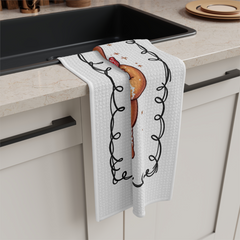 Gingerbread Cocoa Christmas Towel – Cute Holiday Kitchen Decor
