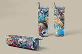 Alice in Wonderland Tumbler 20oz – Disney Magic Tea Party Cup w/ Straw & Lid - East Coast Gifts