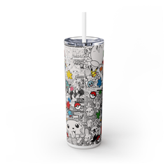 Custom 20oz Anime Tumbler – Pokémon Characters – Stainless Steel Cup w/ Straw - East Coast Gifts