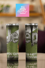Custom Jeep 20oz Tumbler Travel Coffee Mug straw Truck Car Enthusiasts - East Coast Gifts
