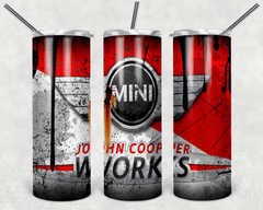 Custom Mini Cooper 20oz Tumbler Travel Coffee Mug straw Truck Car Enthusiasts - East Coast Gifts