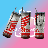 Custom Motorcycle Logo 20oz Tumbler Travel Coffee Mug with Straw for Riders - East Coast Gifts
