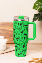 Snowman Tree & Candy Cane 40oz tumbler