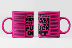 Hidden Message Mug – Funny Neon Coffee Cup with Explicit Text – 11oz - East Coast Gifts
