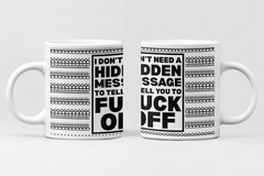 Hidden Message Mug – Funny Neon Coffee Cup with Explicit Text – 11oz - East Coast Gifts