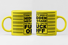 Hidden Message Mug – Funny Neon Coffee Cup with Explicit Text – 11oz - East Coast Gifts
