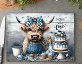 Highland Cow Glass Chopping Board – 6 Farmhouse Kitchen Designs - East Coast Gifts