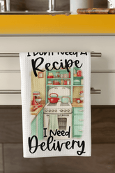 I Don’t Need a Recipe Tea Towel – Funny Kitchen Decor Gift for Takeaway Lovers - East Coast Gifts