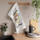Kitchen Tea Towel A Messy Kitchen Is a Sign of Happiness Funny Baking Dish Towel - East Coast Gifts