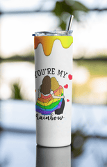 LGBTQ Tumbler – 20oz "You're My Rainbow" Pride Cup with Lid & Straw - East Coast Gifts