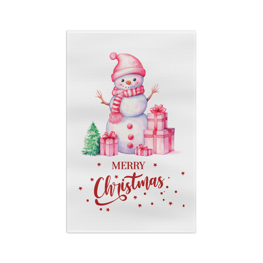 Merry Christmas Snowman Towel – Cute Holiday Kitchen Decor - East Coast Gifts