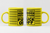 Hidden Message Mug – Funny Neon Coffee Cup with Explicit Text – 11oz