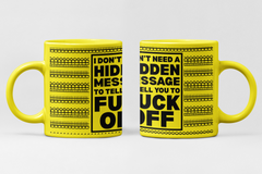 Hidden Message Mug – Funny Neon Coffee Cup with Explicit Text – 11oz