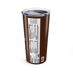 M&M Chocolate Inspired 20oz Travel Coffee tumbler Mug with straw - East Coast Gifts