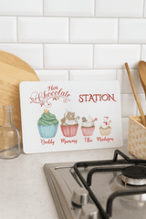 Personalised Cupcake Family Hot Chocolate Station Board – Christmas Gift UK - East Coast Gifts