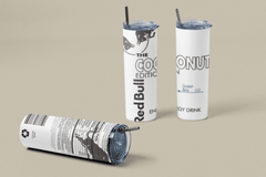 Red Bull Inspired Skinny Tumbler – 20oz Stainless Steel Cup – UK Edition - East Coast Gifts